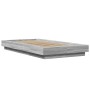 Estructura cama con luces LED madera gris Sonoma 90x190 cm de vidaXL, Camas y somieres - Ref: Foro24-3281152, Precio: 155,00 ...