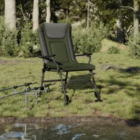 Silla de pesca con reposabrazos plegable verde de vidaXL, Sillas de jardín - Ref: Foro24-4006418, Precio: 137,40 €, Descuento: %