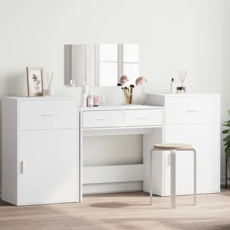 4-teiliges Waschtischset aus weißem Holzwerkstoff von vidaXL, Schlafzimmermöbel-Sets - Ref: Foro24-3276525, Preis: 214,76 €, ...