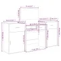 4-teiliges Waschtischset aus weißem Holzwerkstoff von vidaXL, Schlafzimmermöbel-Sets - Ref: Foro24-3276525, Preis: 214,76 €, ...