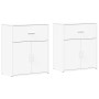 Aparador de madera de ingeniería 2 uds blanco 60x31x70 cm de vidaXL, Aparadores - Ref: Foro24-3276546, Precio: 145,49 €, Desc...