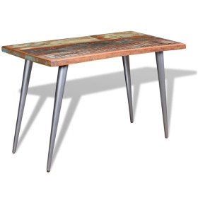 Mesa de comedor de madera maciza reciclada 120x60x76 cm en Mesas de comedor | Comprar online en Foru.es