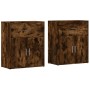 Aparador de madera de ingeniería 2 uds roble ahumado 60x31x70cm de vidaXL, Aparadores - Ref: Foro24-3276550, Precio: 127,16 €...