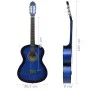 Guitarra clásica para principiantes madera de tilo azul 4/4 39" de vidaXL, Guitarras - Ref: Foro24-70108, Precio: 70,37 €, De...