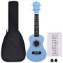 Set de ukelele soprano con funda para niños azul bebé 21" de vidaXL, Instrumentos de cuerda - Ref: Foro24-70149, Precio: 30,0...