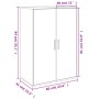 Aparadores 2 uds madera de ingeniería roble ahumado 60x31x84 cm de vidaXL, Aparadores - Ref: Foro24-3276571, Precio: 140,13 €...