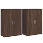 Aparadores 2 uds madera de ingeniería marrón roble 60x31x84 cm de vidaXL, Aparadores - Ref: Foro24-3276573, Precio: 141,55 €,...