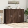 Aparadores 2 uds madera de ingeniería marrón roble 60x31x84 cm de vidaXL, Aparadores - Ref: Foro24-3276573, Precio: 141,55 €,...