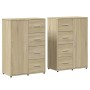 Aparadores 2 uds madera de ingeniería roble Sonoma 60x31x84 cm de vidaXL, Aparadores - Ref: Foro24-3276590, Precio: 198,46 €,...