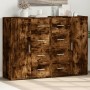 Aparadores 2 uds madera de ingeniería roble ahumado 60x31x84 cm de vidaXL, Aparadores - Ref: Foro24-3276592, Precio: 183,73 €...