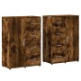 Aparadores 2 uds madera de ingeniería roble ahumado 60x31x84 cm de vidaXL, Aparadores - Ref: Foro24-3276592, Precio: 183,73 €...