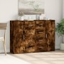 Aparadores 2 uds madera de ingeniería roble ahumado 60x31x84 cm de vidaXL, Aparadores - Ref: Foro24-3276592, Precio: 183,73 €...