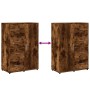Aparadores 2 uds madera de ingeniería roble ahumado 60x31x84 cm de vidaXL, Aparadores - Ref: Foro24-3276592, Precio: 183,73 €...