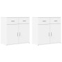Aparadores 2 unidades madera de ingeniería blanco 79x38x80 cm de vidaXL, Aparadores - Ref: Foro24-3276616, Precio: 220,67 €, ...