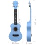 Set de ukelele soprano con funda para niños azul bebé 21" de vidaXL, Instrumentos de cuerda - Ref: Foro24-70149, Precio: 30,0...