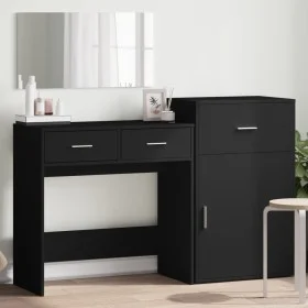 Black Engineered Wood 3-Piece Vanity Set by vidaXL, Bedroom furniture sets - Ref: Foro24-3276519, Price: 160,20 €, Discount: %