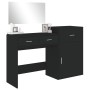 Juego de tocador de 3 piezas madera de ingeniería negro de vidaXL, Conjuntos de muebles para dormitorios - Ref: Foro24-327651...