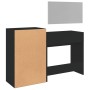 Juego de tocador de 3 piezas madera de ingeniería negro de vidaXL, Conjuntos de muebles para dormitorios - Ref: Foro24-327651...