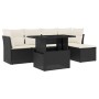 Set de sofás de jardín 6 piezas y cojines ratán sintético negro de vidaXL, Conjuntos de jardín - Ref: Foro24-3266546, Precio:...