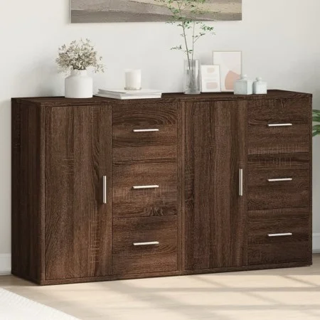 Engineered wood sideboard 2 pcs oak brown 60x31x70 cm by vidaXL, Sideboards - Ref: Foro24-3276559, Price: 147,89 €, Discount: %