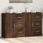 Aparador de madera de ingeniería 2 uds marrón roble 60x31x70 cm de vidaXL, Aparadores - Ref: Foro24-3276559, Precio: 150,08 €...