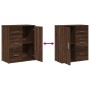 Aparador de madera de ingeniería 2 uds marrón roble 60x31x70 cm de vidaXL, Aparadores - Ref: Foro24-3276559, Precio: 150,08 €...