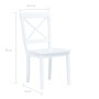 Sillas de comedor 2 unidades madera maciza de caucho blanco de vidaXL, Sillas de comedor - Ref: Foro24-247356, Precio: 130,84...