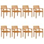 Sillas de jardín 8 uds madera maciza de acacia 59x55x85 cm de vidaXL, Sillas de jardín - Ref: Foro24-3217204, Precio: 483,84 ...