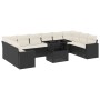 Set de sofás de jardín 11 pzas y cojines ratán sintético negro de vidaXL, Conjuntos de jardín - Ref: Foro24-3267516, Precio: ...