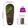 Saco de dormir tipo momia de camping para adultos 3 estaciones de vidaXL, Sacos de dormir - Ref: Foro24-94469, Precio: 34,61 ...