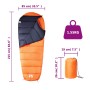 Saco de dormir tipo momia de camping para adultos 3 estaciones de vidaXL, Sacos de dormir - Ref: Foro24-94476, Precio: 38,14 ...