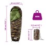 Saco de dormir tipo momia de camping para adultos 3 estaciones de vidaXL, Sacos de dormir - Ref: Foro24-94481, Precio: 30,71 ...