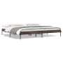 Estructura cama madera ingeniería metal marrón roble 200x200 cm de vidaXL, Camas y somieres - Ref: Foro24-845000, Precio: 99,...
