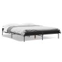 Estructura de cama madera de ingeniería y metal negro 140x200cm de vidaXL, Camas y somieres - Ref: Foro24-845016, Precio: 97,...