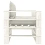 Sofá de palets para jardín madera con cojines beige de vidaXL, Sofás de exterior - Ref: Foro24-3052420, Precio: 109,32 €, Des...