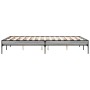 Estructura cama madera ingeniería metal gris Sonoma 120x190 cm de vidaXL, Camas y somieres - Ref: Foro24-845049, Precio: 83,2...