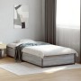 Estructura cama madera ingeniería metal gris Sonoma 75x190 cm de vidaXL, Camas y somieres - Ref: Foro24-845124, Precio: 68,93...