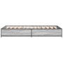 Estructura cama madera ingeniería metal gris Sonoma 75x190 cm de vidaXL, Camas y somieres - Ref: Foro24-845124, Precio: 68,93...