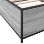 Estructura cama madera ingeniería metal gris Sonoma 75x190 cm de vidaXL, Camas y somieres - Ref: Foro24-845124, Precio: 68,93...