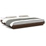 Estructura de cama con luces LED madera roble marrón 200x200 cm de vidaXL, Camas y somieres - Ref: Foro24-3281076, Precio: 21...