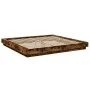 Bed frame with LED lights smoked oak wood 180x200 cm by vidaXL, Beds and slatted bases - Ref: Foro24-3281081, Price: 214,94 €...