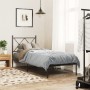 Estructura de cama con cabecero metal negro 75x190 cm de vidaXL, Camas y somieres - Ref: Foro24-376492, Precio: 71,74 €, Desc...
