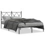 Estructura de cama con cabecero metal negro 120x190 cm de vidaXL, Camas y somieres - Ref: Foro24-376499, Precio: 107,16 €, De...