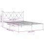 Estructura de cama con cabecero metal negro 135x190 cm de vidaXL, Camas y somieres - Ref: Foro24-376501, Precio: 88,14 €, Des...