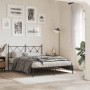 Estructura de cama con cabecero metal negro 140x200 cm de vidaXL, Camas y somieres - Ref: Foro24-376503, Precio: 114,65 €, De...