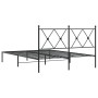 Estructura de cama con cabecero metal negro 140x200 cm de vidaXL, Camas y somieres - Ref: Foro24-376503, Precio: 114,65 €, De...