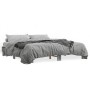 Estructura cama madera ingeniería metal gris Sonoma 180x200 cm de vidaXL, Camas y somieres - Ref: Foro24-3280225, Precio: 133...