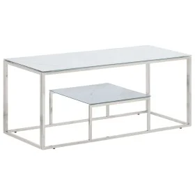 Mesa de centro plateada acero inoxidable y vidrio templado de vidaXL, Mesas de centro - Ref: Foro24-350019, Precio: 106,33 €,...