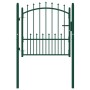 Puerta de valla con picos acero verde 100x100 cm de vidaXL, Puertas de jardín - Ref: Foro24-146393, Precio: 146,58 €, Descuen...