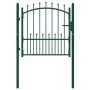 Puerta de valla con picos acero verde 100x100 cm de vidaXL, Puertas de jardín - Ref: Foro24-146393, Precio: 143,31 €, Descuen...